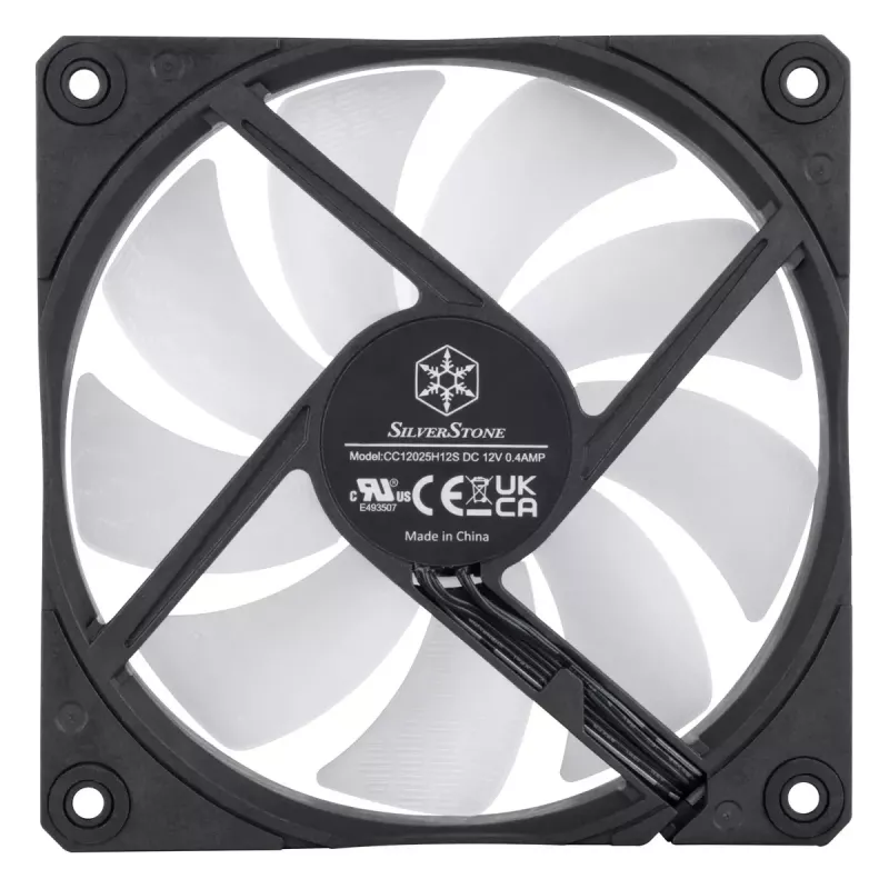 SilverStone Shark Force SST-SF120B-ARGB ventoinha de caixa de 120 mm, ARGB, preta