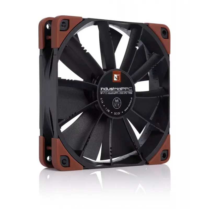 Ventoinha Noctua NF-F12 INDUSTRIALPPC-2000 12 cm 450-2000 U/min Preto Castanho