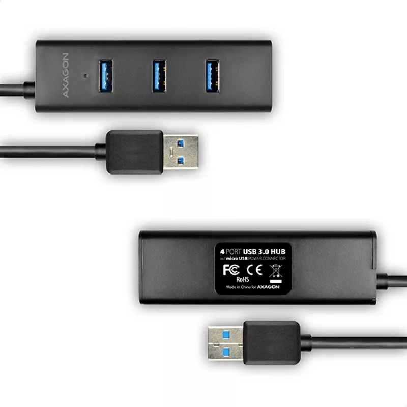 Axagon HUE-S2BP hub de carregamento 4x USB 3.0 com cabo de 1,2 m incl. fonte de alimentação