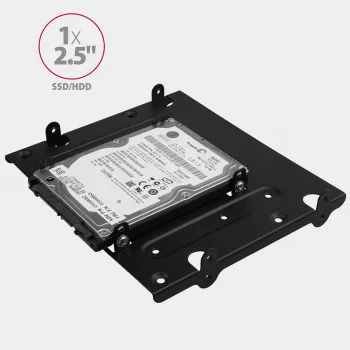 Suporte Axagon RHD-435 para 4x 2,5 polegadas ou 2x 2,5 polegadas HDD/SSD & 1x 3,5 polegadas HDD em baia de 5,25 polegadas, Metal