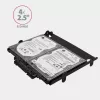 Suporte Axagon RHD-435 para 4x 2,5 polegadas ou 2x 2,5 polegadas HDD/SSD & 1x 3,5 polegadas HDD em baia de 5,25 polegadas, Metal