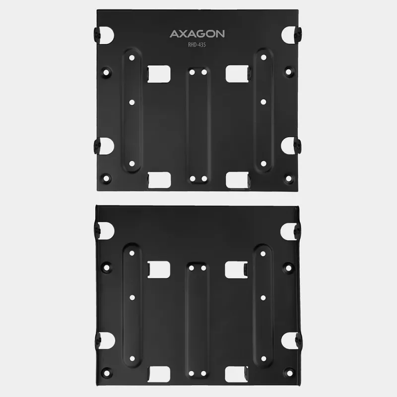 Suporte Axagon RHD-435 para 4x 2,5 polegadas ou 2x 2,5 polegadas HDD/SSD & 1x 3,5 polegadas HDD em baia de 5,25 polegadas, Metal