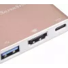 Adaptador de vídeo USB-C para HDMI SILVERSTONE EP08 (USB-C 3.1, HDMI) rosa
