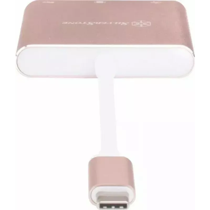 Adaptador de vídeo USB-C para HDMI SILVERSTONE EP08 (USB-C 3.1, HDMI) rosa