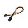 Cabo de extensão SilverStone PP07-IDE6BG de PCIe de 6 pinos para PCIe de 6 pinos, 250 mm, preto/dourado