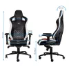 noblechairs EPIC Real Leather cadeira gaming NBL-RL-EPC-001, preta/branca/vermelha