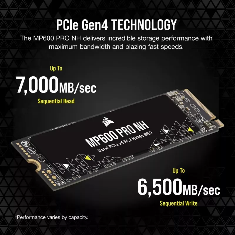SSD CORSAIR - 1TB - MP600 Pro Nh PCI-E 4.0 (gen 4) x4 NVMe M.2
