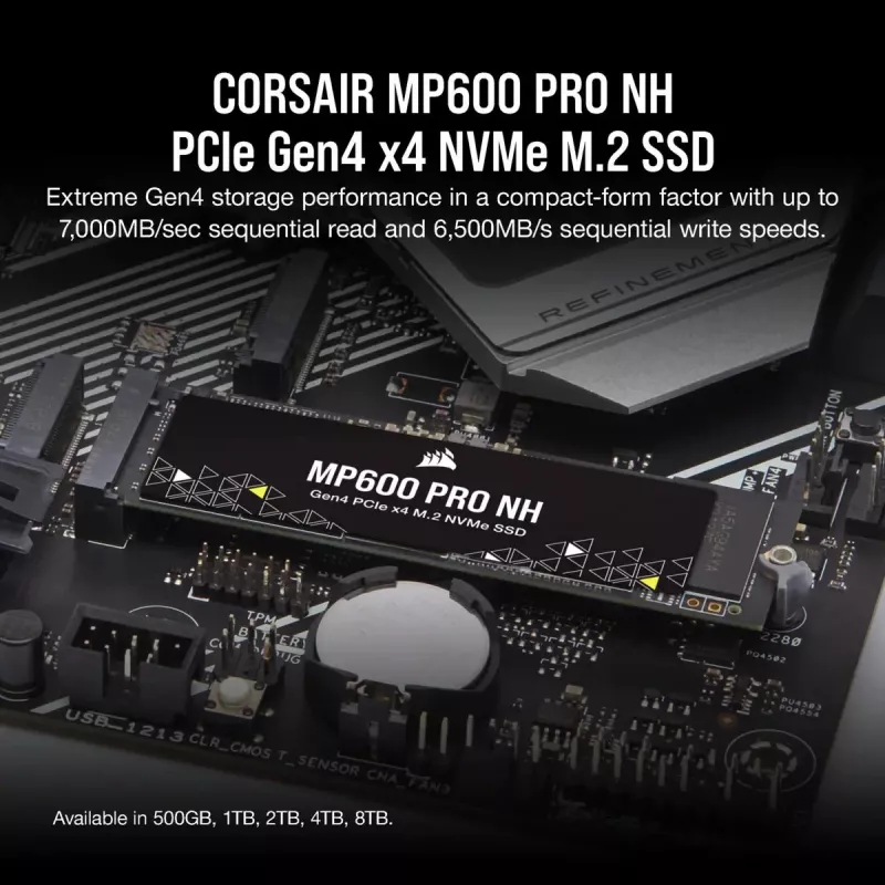 SSD CORSAIR - 1TB - MP600 Pro Nh PCI-E 4.0 (gen 4) x4 NVMe M.2