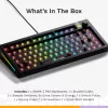 Glorious GMMK 3 Pro 75% teclado gaming barebone GLO-KB-GMMK3-PRO-75-BB-W-BLK-US, com fio, disposição ANSI US, preto