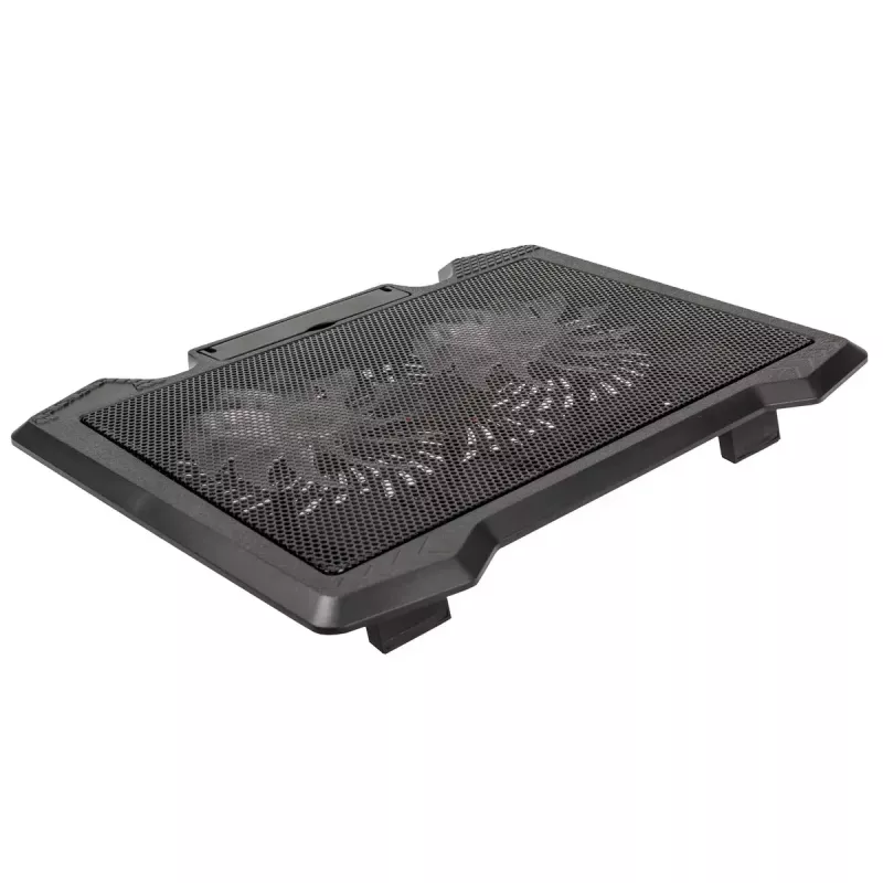 Base de refrigeração para portátil Kolink KL-N200 para portáteis até 39,6 cm (15,6 polegadas), 2 ventoinhas 140 mm, alimentação USB, preto