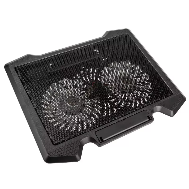 Base de refrigeração para portátil Kolink KL-N200 para portáteis até 39,6 cm (15,6 polegadas), 2 ventoinhas 140 mm, alimentação USB, preto