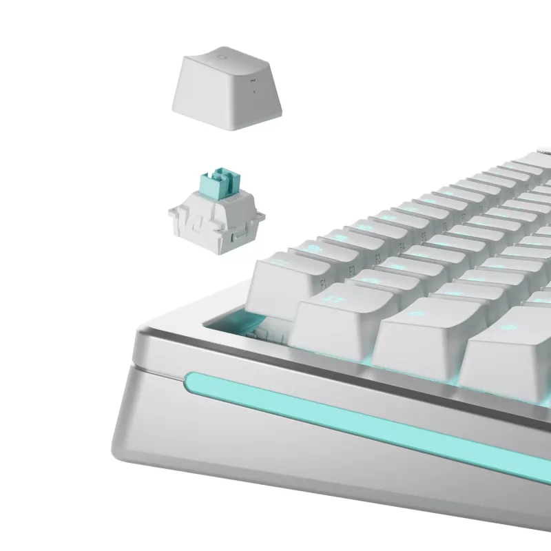 Interruptores de teclado GLORIOUS Lynx HE — conjunto de 36 peças em policarbonato, ciano, translúcido, compatível com GMMK 3 HE