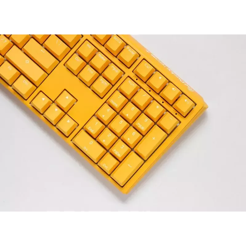 Teclado Ducky One 3 amarelo gaming USB alemão full-size mecânico RGB