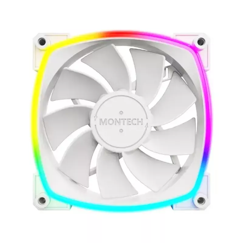 Ventoinha Montech RX120 PWM 12 cm 800-1600 RPM 27 dB branco