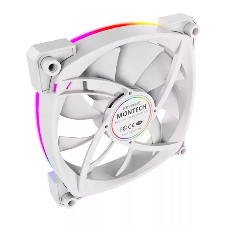 Ventoinha Montech RX120 PWM 12 cm 800-1600 RPM 27 dB branco