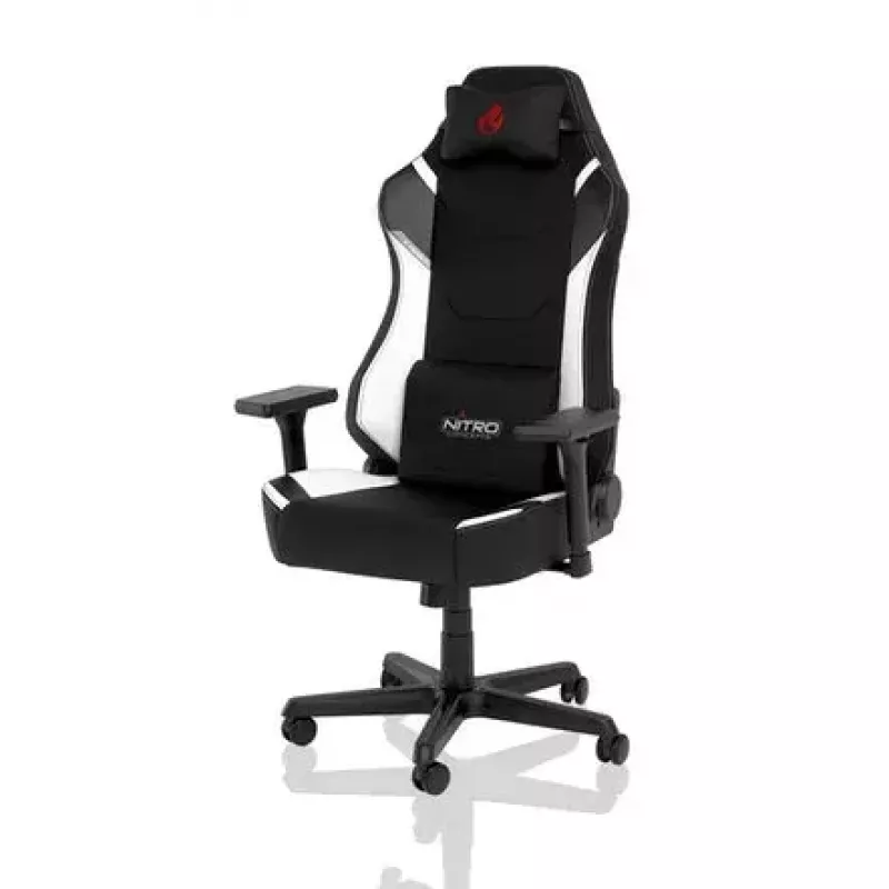 Nitro Concepts X1000 NC-X1000-BW cadeira gaming, assento estofado, preta/branca (Radiant White)