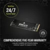 SSD Corsair MP600 Elite CSSD-F1000GBMP600ENH, 1 TB, M.2 2280, PCIe 4.0 x4 NVMe, 3D TLC, encriptação AES de 256 bits