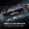 SSD Corsair MP600 Elite CSSD-F1000GBMP600ENH, 1 TB, M.2 2280, PCIe 4.0 x4 NVMe, 3D TLC, encriptação AES de 256 bits