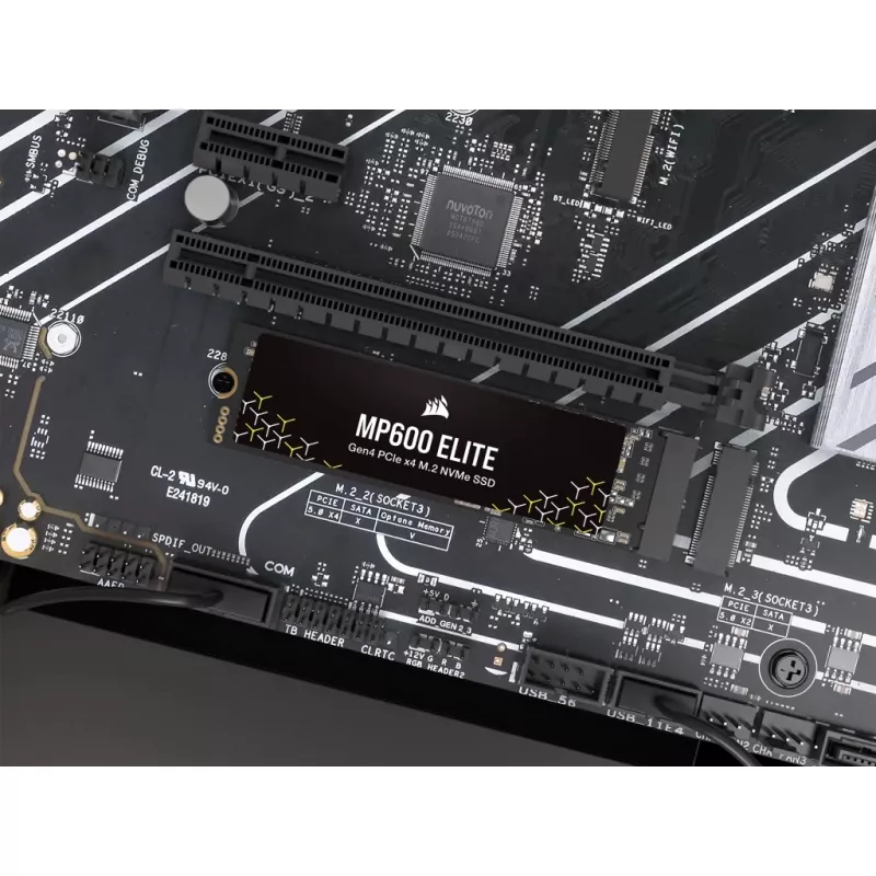 SSD Corsair MP600 Elite CSSD-F1000GBMP600ENH, 1 TB, M.2 2280, PCIe 4.0 x4 NVMe, 3D TLC, encriptação AES de 256 bits