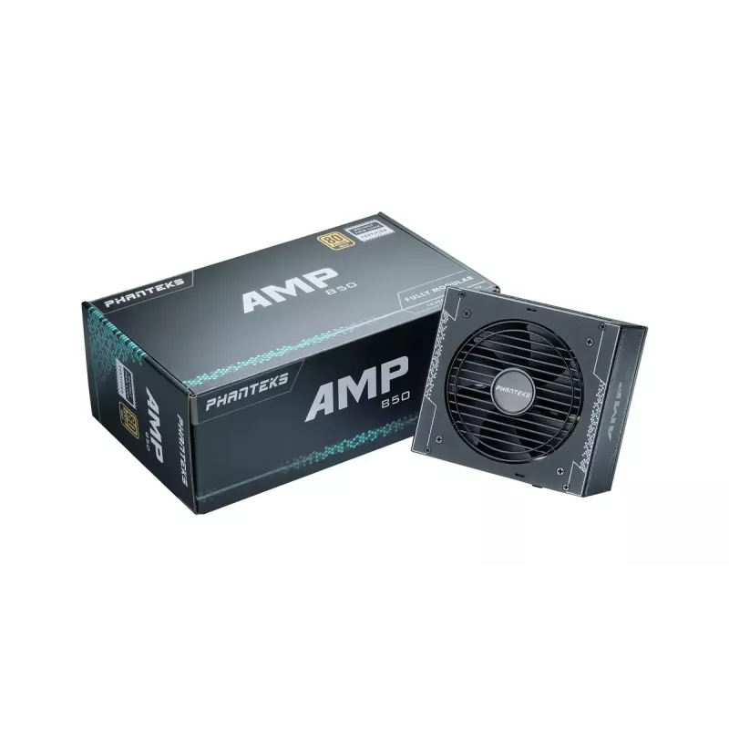 Fonte de alimentação Phanteks AMP GH 850W, 80 PLUS Gold, ATX 3.1, PCIe 5.1, preta