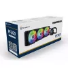 Refrigeração líquida AiO para CPU SilverStone Permafrost PF360-ARGB V2 SST-PF360-ARGB-V2 de 360 mm, ARGB, com controlador RGB incluído, preta