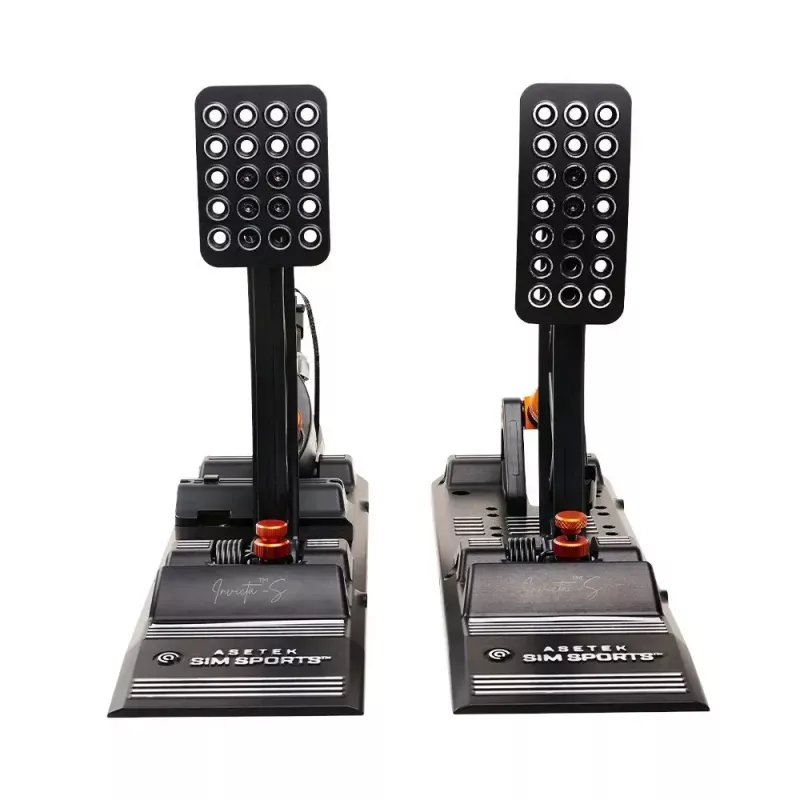Conjunto de pedais de acelerador e travão Asetek Invicta S Sim-Racing — modelo 40-010-0010006