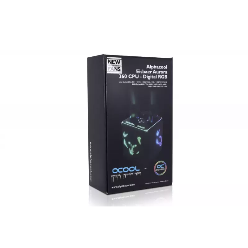Alphacool Eisbaer Aurora HPE Edition 360 AIO refrigeração líquida para CPU, preto