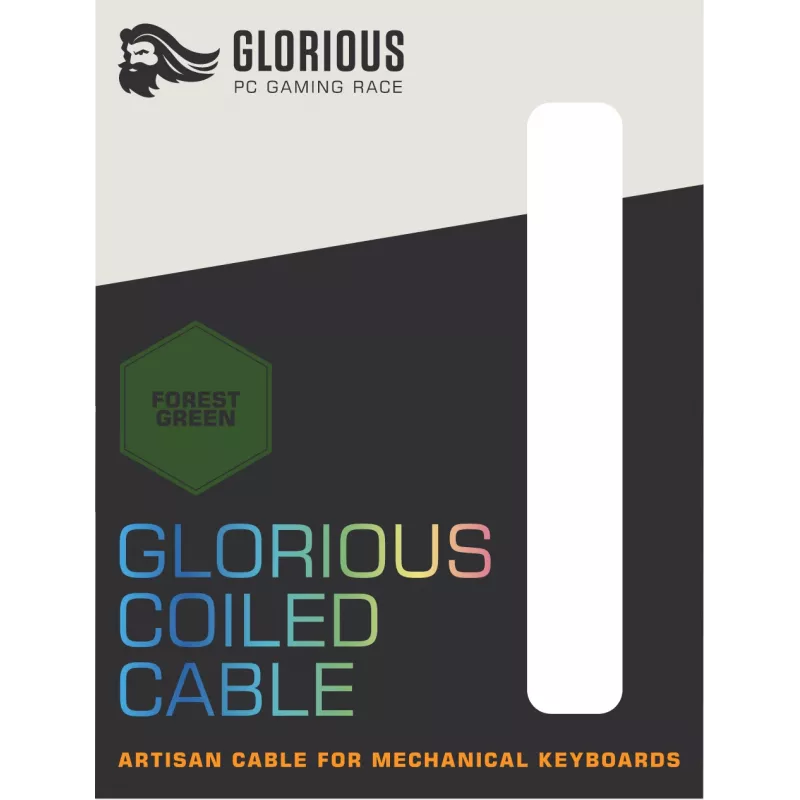 Glorious Gaming Cabo enrolado Verde 1,37 m