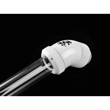 Acessório de refrigeração líquida BitsPower BP-DWE45RML — Latão Níquel Branco, rosca de 1/4 polegadas
