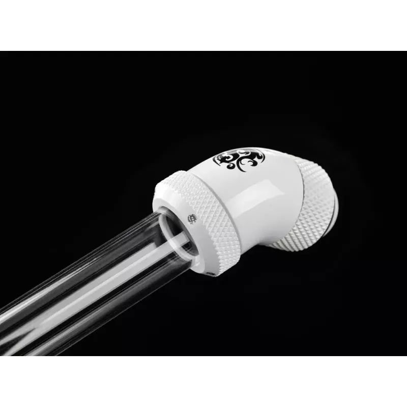 Acessório de refrigeração líquida BitsPower BP-DWE45RML — Latão Níquel Branco, rosca de 1/4 polegadas