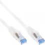 Cabo Patch InLine S/FTP PiMF Cat.6A halogen free 500MHz branco 1m