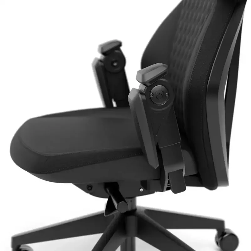 Cadeira gaming para PC noblechairs DAWN — assento almofadado, carga máx. 110 kg, largura do assento 53 cm, preta