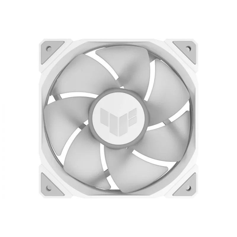 Ventoinha ASUS TUF GAMING TR120 ARGB REVERSE 120 mm 2000 RPM branca, rolamento hidráulico, 76.3 CFM
