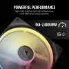 Ventoinha Corsair iCUE LINK LX140-R RGB 14 cm preta 2000 rpm 3,55 mmH2O