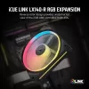 Ventoinha Corsair iCUE LINK LX140-R RGB 14 cm preta 2000 rpm 3,55 mmH2O