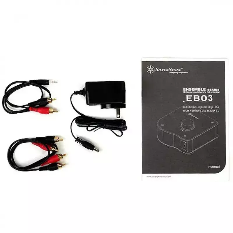 Amplificador de auscultadores Silverstone SST-EB03S 16-600Ω 6,3 mm