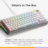 Teclado gaming mecânico GLORIOUS GMMK 3 PRO HE 75% Prebuilt com fio USB QWERTY prateado