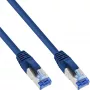 Cabo de rede InLine S/FTP PiMF Cat.6A sem halogéneos 500 MHz azul 3 m