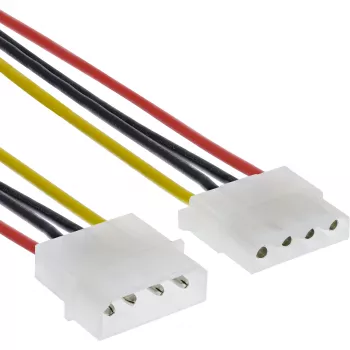 Cabo de extensão de fonte de alimentação InLine 4 pinos Molex macho / fêmea 29650D 1 m