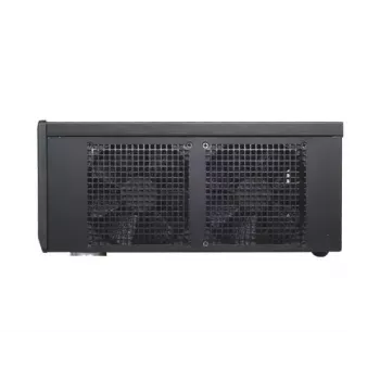 Caixa de PC SILVERSTONE Grandia GD05 HTPC preta – Mini‑ITX/DTX/Micro‑ATX, 2×3,5 polegadas + 2×2,5 polegadas, 1×5,25 polegadas, 3 ventoinhas laterais de 120 mm, USB 3.0