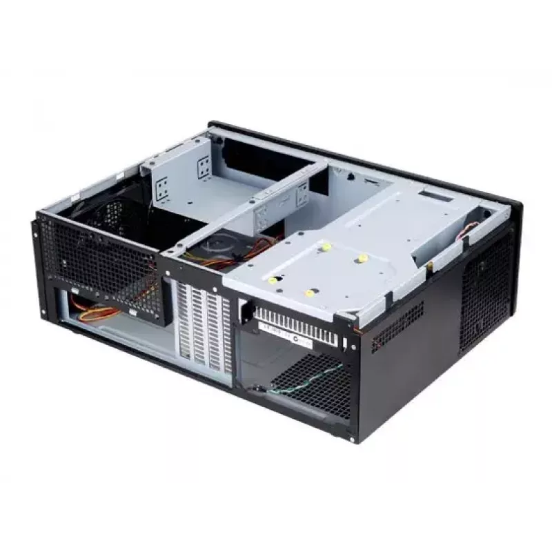 Caixa de PC SILVERSTONE Grandia GD05 HTPC preta – Mini‑ITX/DTX/Micro‑ATX, 2×3,5 polegadas + 2×2,5 polegadas, 1×5,25 polegadas, 3 ventoinhas laterais de 120 mm, USB 3.0