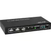 Comutador KVM InLine 2x1 HDMI, 2x1, HDMI 4K2K, hub USB 2.0, com áudio