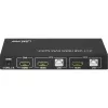 Comutador KVM InLine 2x1 HDMI, 2x1, HDMI 4K2K, hub USB 2.0, com áudio
