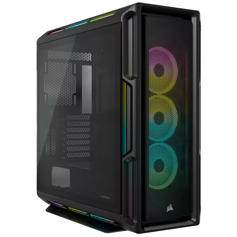 Caixa de PC Mid-Tower ATX CORSAIR – iCUE 5000T – Vidro temperado RGB – Preto