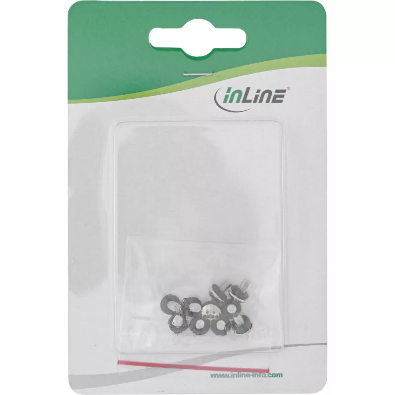 Conjunto de parafusos InLine para placa-mãe com anilhas de borracha métricos 10 unid. InLine 77784M