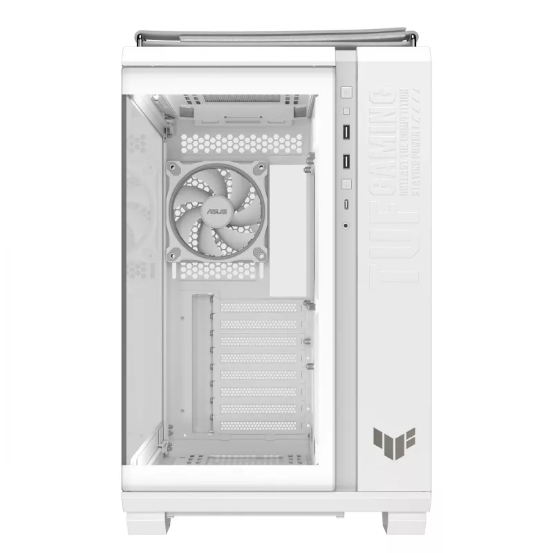 Caixa de PC ASUS TUF GAMING GT502 Horizon TG ARGB Branco — Midi Tower, ATX, vidro temperado, 4×3,5 polegadas baías, GPU máx. 400 mm