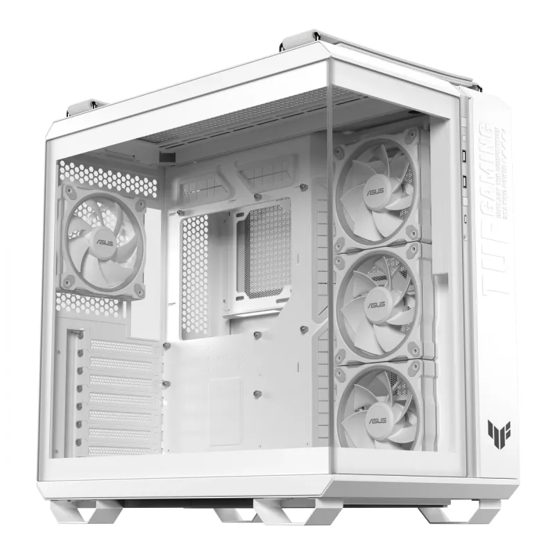 Caixa de PC ASUS TUF GAMING GT502 Horizon TG ARGB Branco — Midi Tower, ATX, vidro temperado, 4×3,5 polegadas baías, GPU máx. 400 mm