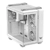 Caixa de PC ASUS TUF GAMING GT502 Horizon TG ARGB Branco — Midi Tower, ATX, vidro temperado, 4×3,5 polegadas baías, GPU máx. 400 mm