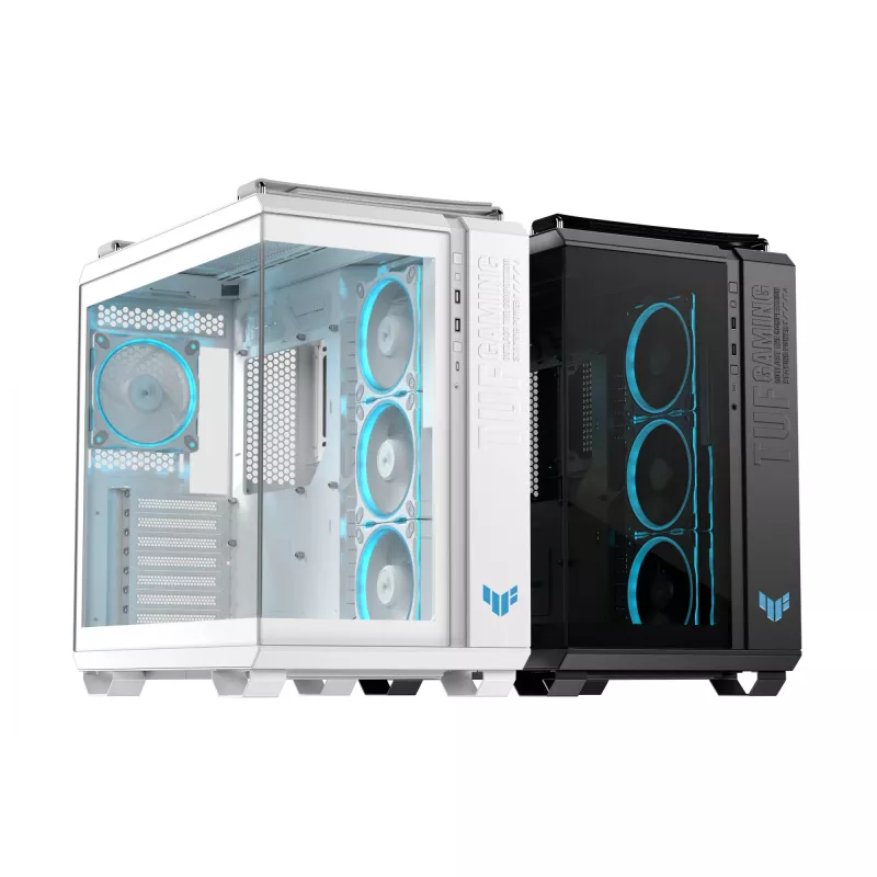 Caixa de PC ASUS TUF GAMING GT502 Horizon TG ARGB Branco — Midi Tower, ATX, vidro temperado, 4×3,5 polegadas baías, GPU máx. 400 mm