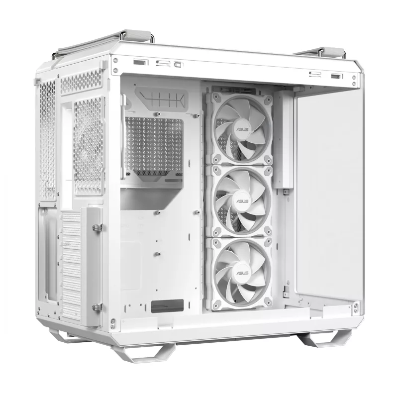 Caixa de PC ASUS TUF GAMING GT502 Horizon TG ARGB Branco — Midi Tower, ATX, vidro temperado, 4×3,5 polegadas baías, GPU máx. 400 mm